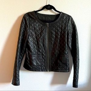 Hinge quilted leather jacket M